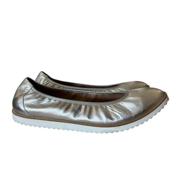 French Sole NY FSNY Doorway - Silver Metallic Flats Size 9B MSRP $170 - Picture 6 of 11